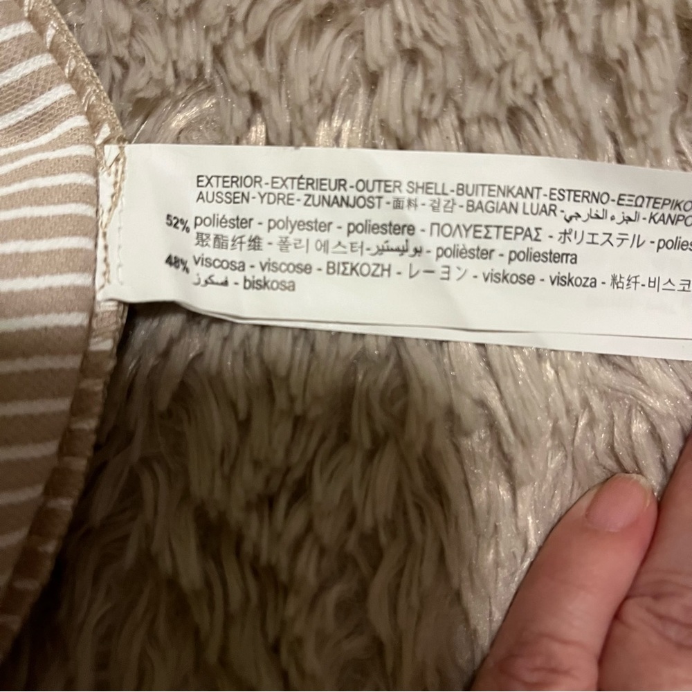 NWT Zara tan and white one strap crop top - Picture 7 of 7